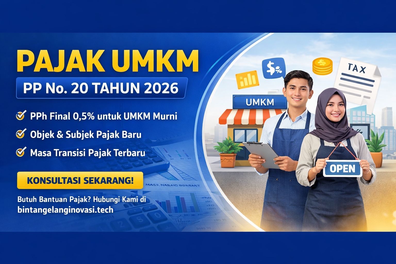 Banner artikel PP No. 20 Tahun 2026 pajak UMKM